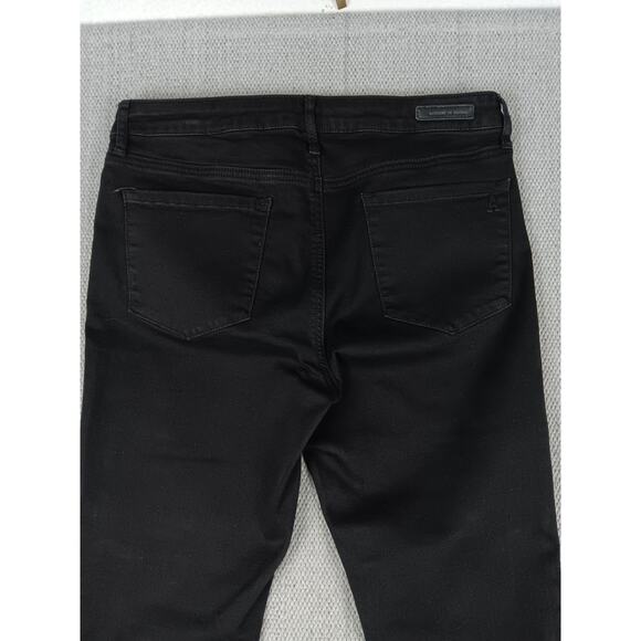Articles of Society Skinny Jeans Womens 31 32X28 Black Out Stretch Raw Hem Ankle - Picture 10 of 15